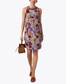 Look image thumbnail - Odeeh - Multi Floral Print Denim Shift Dress
