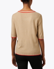 Back image thumbnail - Weill - Sihane Camel Cashmere Sweater