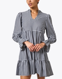Front image thumbnail - Jude Connally - Tammi Black Gingham Tiered Dress