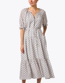 Front image thumbnail - Xirena - Lyta Ivory Print Cotton Silk Dress