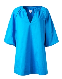 Product image thumbnail - Honorine - Maisie Turquoise Poplin Dress