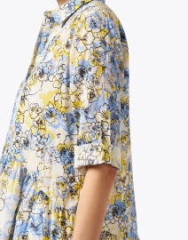 Extra_1 image thumbnail - Ro's Garden - Deauville Blue and Yellow Print Shirt Dress