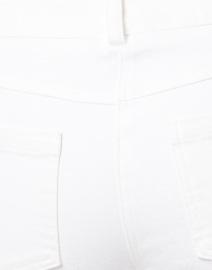 Elliott Lauren - White Stretch Cotton Five Pocket Crop Jean