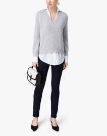Look image thumbnail - Brochu Walker - Vail Grey Sweater with White Underlayer