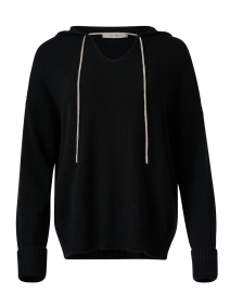 Product image thumbnail - D.Exterior - Black and Silver Pullover Hoodie Sweater