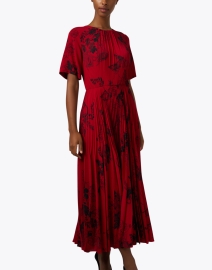 Front image thumbnail - Jason Wu Collection - Red Print Pleated Dress