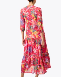 Back image thumbnail - Banjanan - Bazaar Red Floral Print Dress
