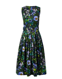 Product image thumbnail - Samantha Sung - Florence Blue Multi Floral Print Dress