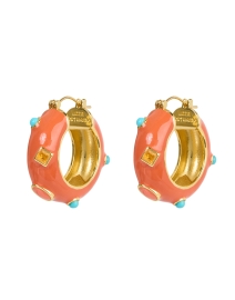 La Bomba Orange Hoop Earrings