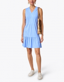 Look image thumbnail - Jude Connally - Annabelle Periwinkle Thin Stripe Dress