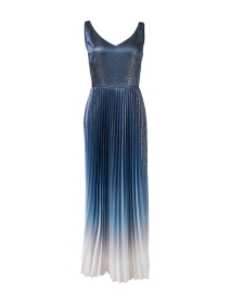 Blue Shimmer Pleated Dress