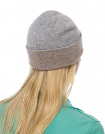 Antler and Sterling Reversible Cashmere Hat