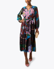 Look image thumbnail - Soler - Pauline Multi Print Silk Dress