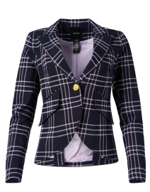 Navy Plaid Blazer