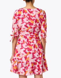 Back image thumbnail - Rosso35 - Pink and Orange Print Cotton Dress