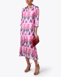 Look image thumbnail - Oliphant - Sumba Pink Printed Shirt Dress