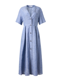 Blue Chambray Linen Dress 