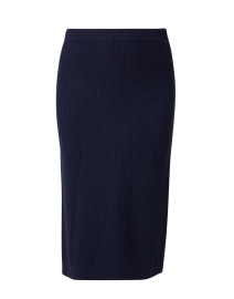 Product image thumbnail - Vince - Navy Wool Blend Knit Skirt
