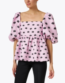 Front image thumbnail - Stine Goya - Kinsley Pink Jacquard Shirt
