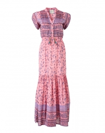 Bell - Kat Pink Printed Cotton Silk Dress