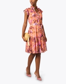 Look image thumbnail - Kobi Halperin - Shiloh Orange Floral Print Chiffon Dress
