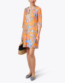 Look image thumbnail - Gretchen Scott - Orange Floral Printed Jersey Dress