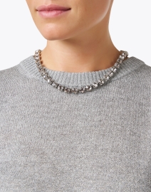 Look image thumbnail - Jennifer Behr - Mylah Silver Crystal Necklace
