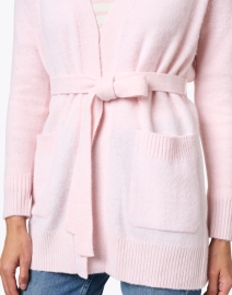 Extra_1 image thumbnail - Max Mara Leisure - Manetta Pink Wool Belted Cardigan