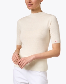 Front image thumbnail - Frances Valentine - Marie Ivory Wool Knit Top