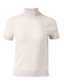 Product image thumbnail - Allude - Beige Cashmere Mock Neck Sweater
