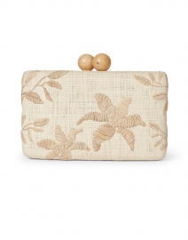 Product image thumbnail - Kayu - Sierra Natural Embroidered Raffia Clutch