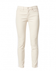 Kinney Beige with White Side Stripe Stretch Cotton Pant