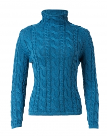 Inlet Blue Cotton Cable Sweater