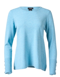Product image thumbnail - J'Envie - Blue Crewneck Sweater