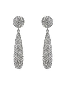 Product image thumbnail - Kenneth Jay Lane - Silver Crystal Drop Earrings