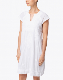 Front image thumbnail - Roller Rabbit - Faith White Embroidered Cotton Dress