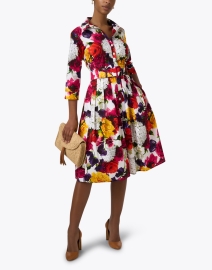 Look image thumbnail - Samantha Sung - Audrey Multi Floral Print Cotton Stretch Dress