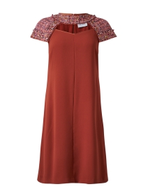 Cranberry Red Crepe Dress