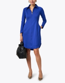 Look image thumbnail - Chloe Kristyn - Patricia Blue Quarter Zip Dress