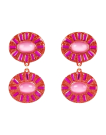 Product image thumbnail - Mercedes Salazar - Pink Drop Clip Earrings