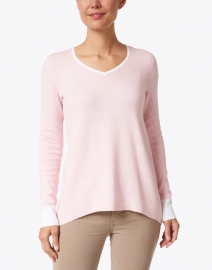 Kinross - Pink and White Reversible Cotton Sweater