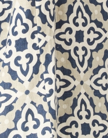 Fabric image thumbnail - Connie Roberson - Rita White and Navy Cabana Printed Linen Jacket