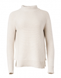 Product image thumbnail - Kinross - Champagne Cotton Garter Stitch Sweater