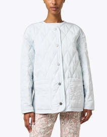 Extra_2 image thumbnail - Jane Post - Coral and Blue Reversible Quilted Jacket