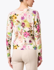 Back image thumbnail - Kinross - Multi Floral Cashmere Sweater