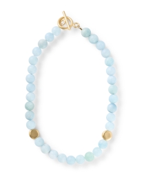 Product image thumbnail - Deborah Grivas - Aquamarine and Gold Beaded Necklace