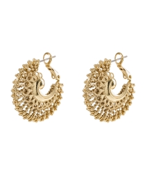 Gold Nautilus Hoop Earrings