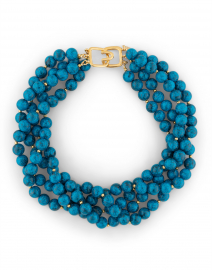 Product image thumbnail - Kenneth Jay Lane - Turquoise Resin Multistrand Necklace