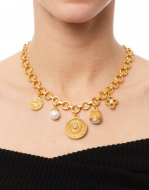 Carousel Gold Reversible Charm Necklace