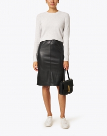 Brochu Walker - River Black Faux Leather Pencil Skirt 